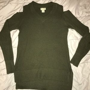 Cold shoulder sweater